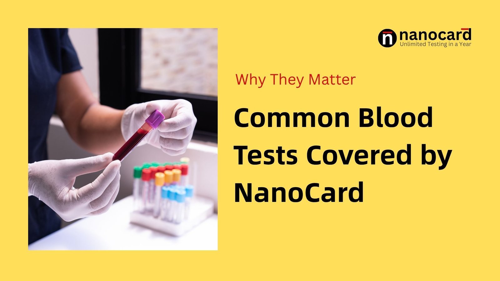 Common blood tests covered by nanocard